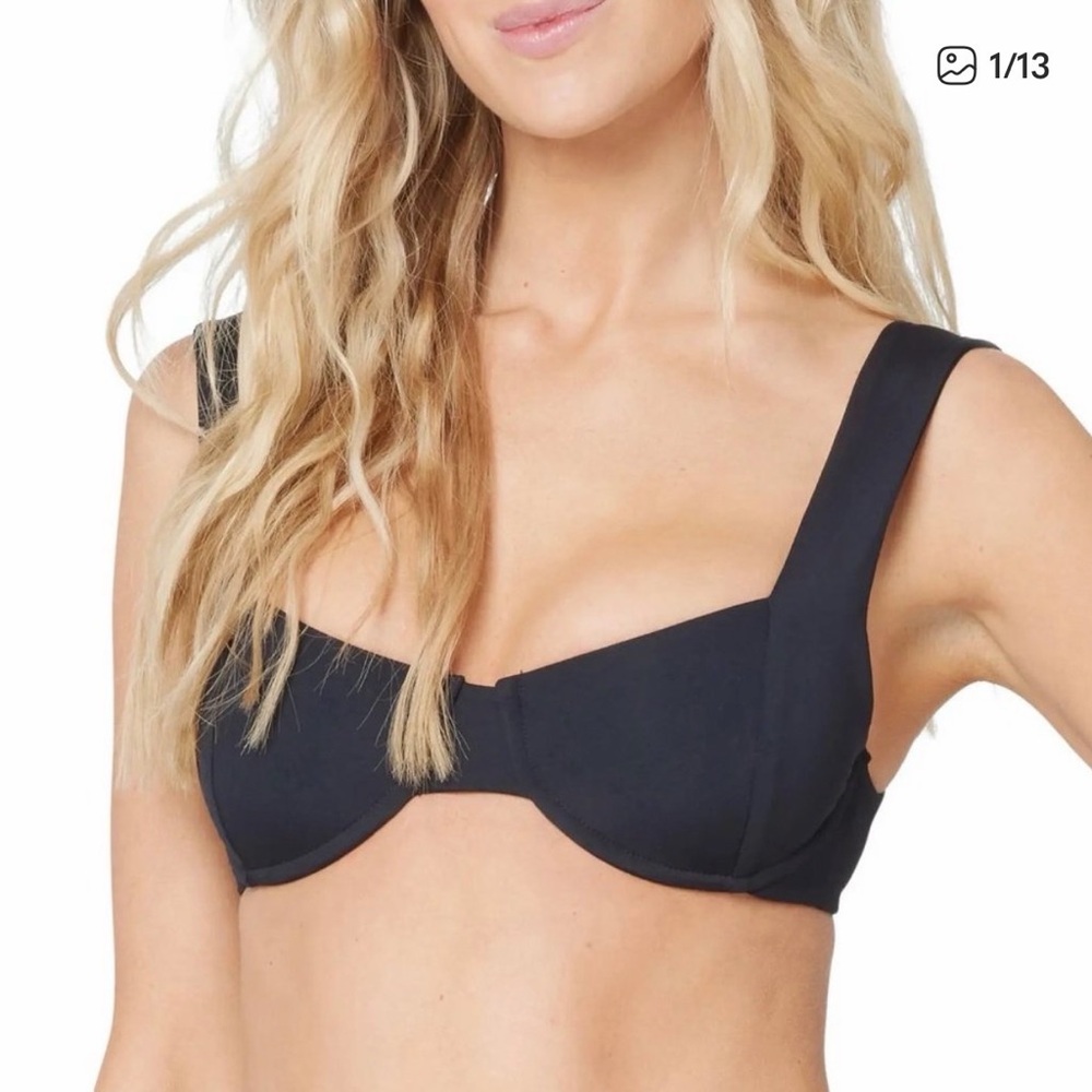 L*Space Black Tori Bikini Top S